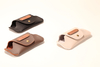 Three types of leather glasses case soft bag, small and delicate