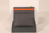 A felt material of gray glasses case soft bag, fine sewing line,