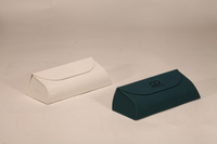 Two styles of hand-made glasses case, LOGO can be customized,