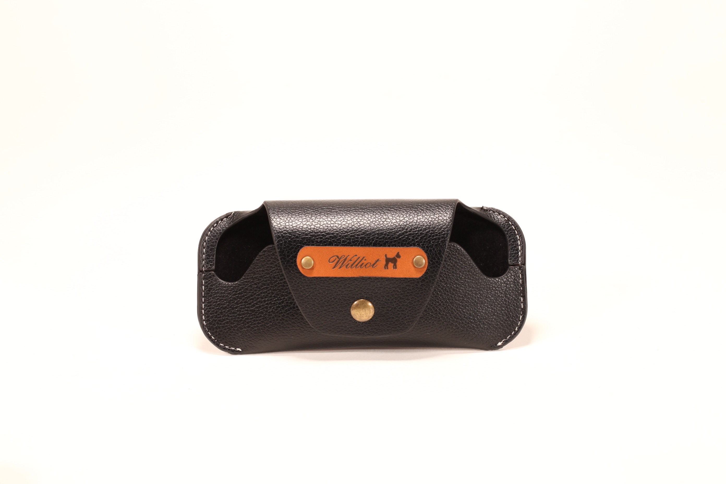 Three types of leather glasses case soft bag, small and delicate