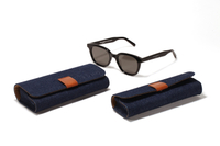 Canvas glasses case soft bag, available in two sizes,