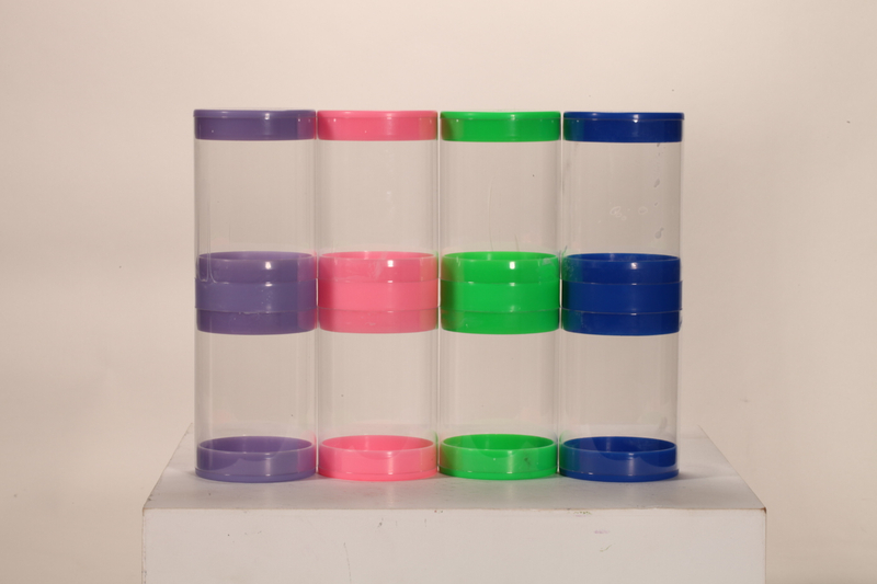 Four types of plastic cylinder glasses case, creative design, easy to carry