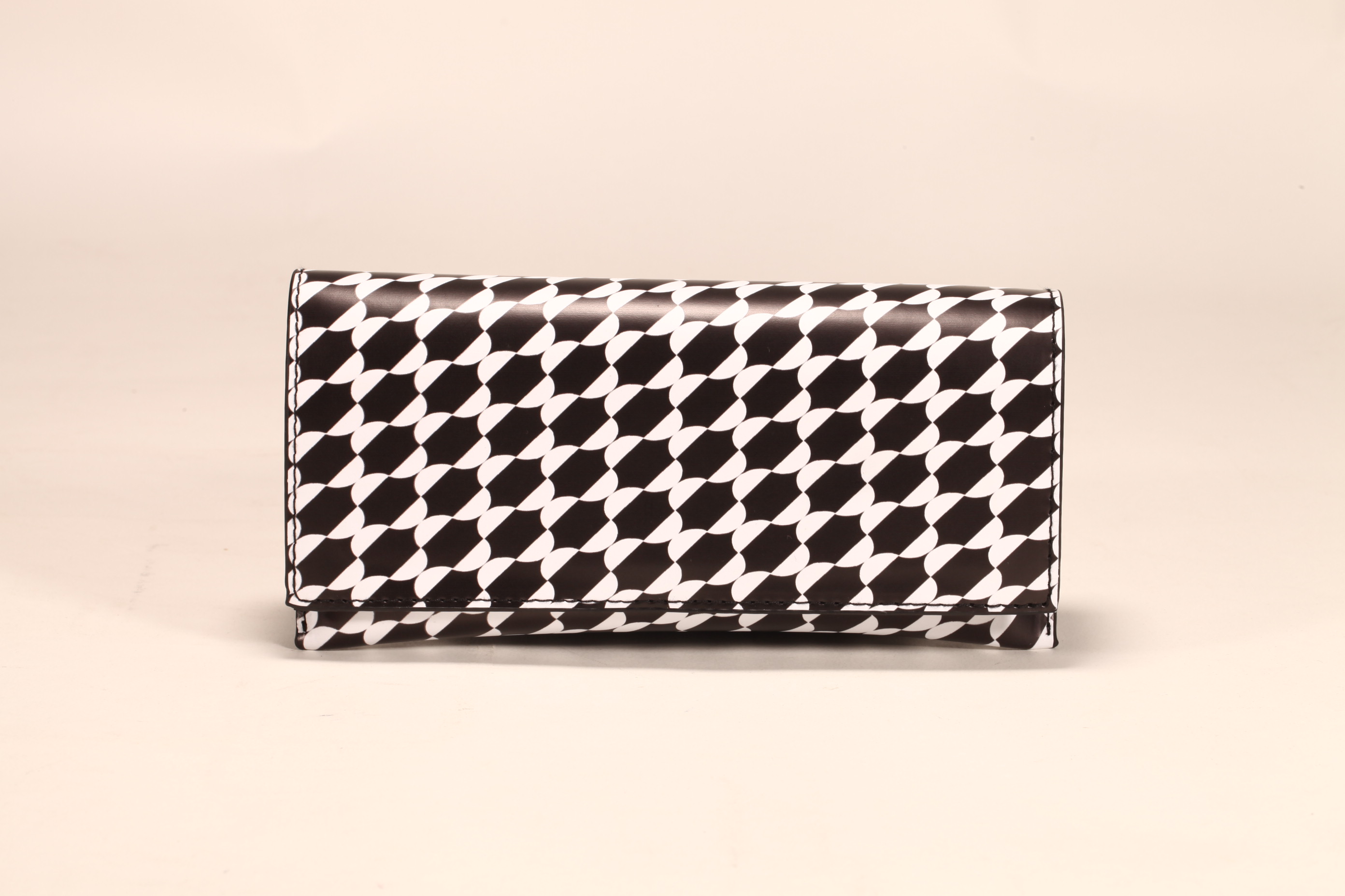 Three types of glasses case soft bag, is black and white rectangular irregular pattern,