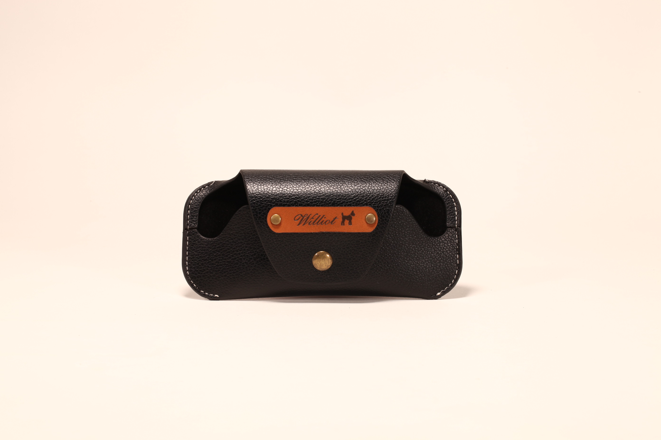 Three types of leather glasses case soft bag, small and delicate