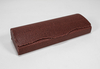 A brown wood grain glasses handmade box, fine workmanship