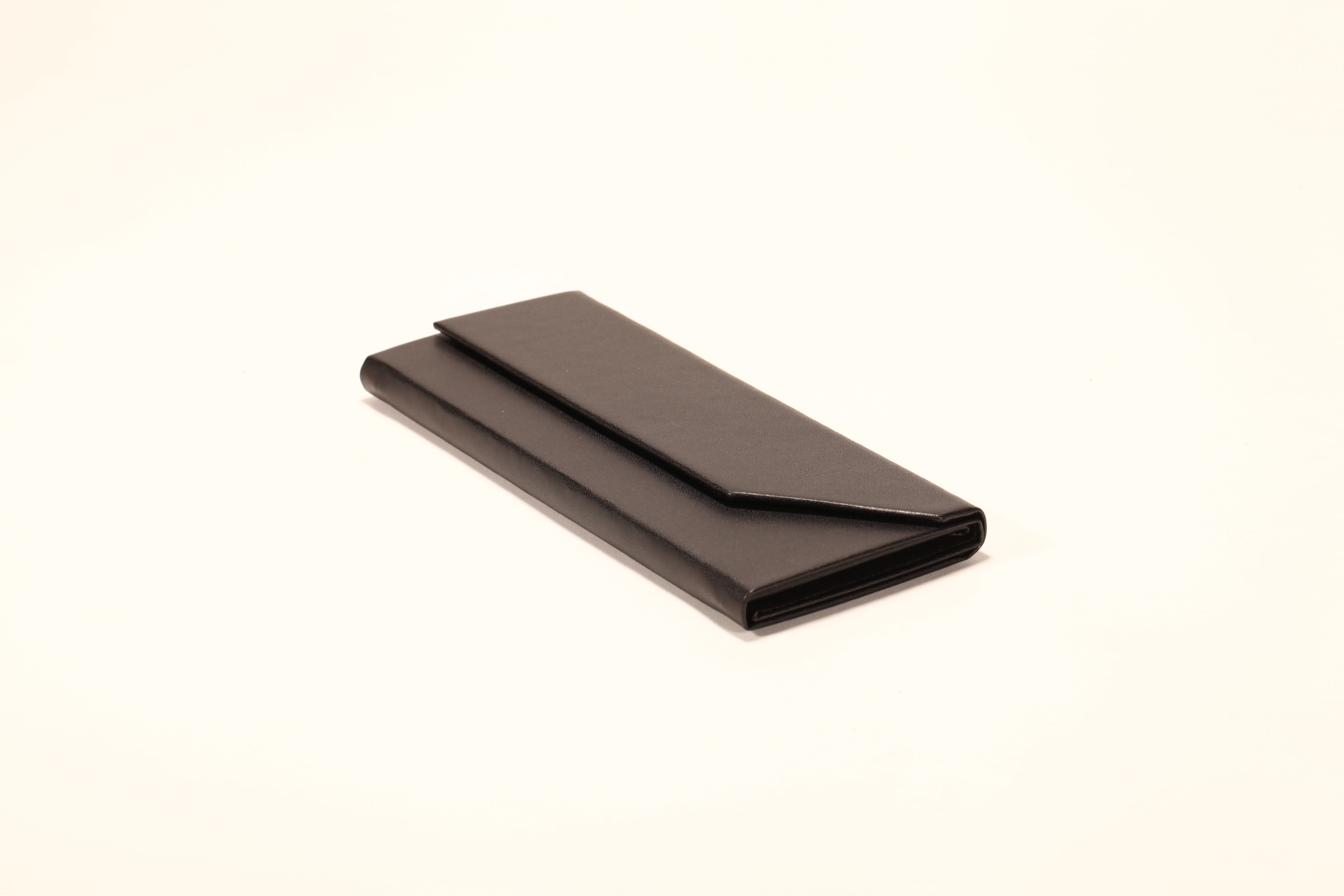 A black foldable eyeglasses case with customizable LOGO and color,