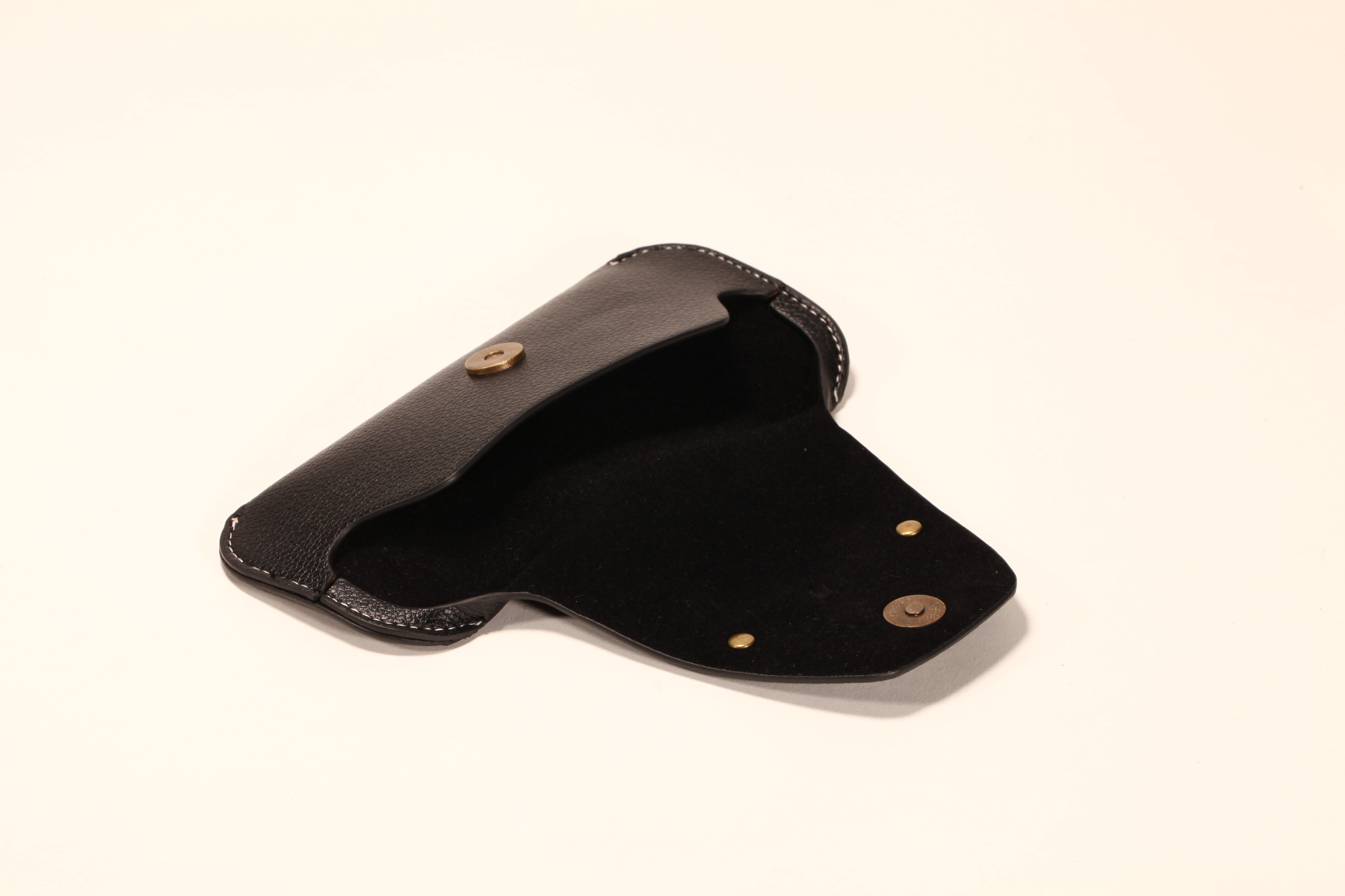 Three types of leather glasses case soft bag, small and delicate