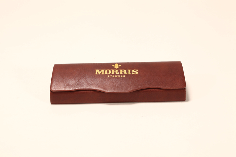 A brown wood grain glasses handmade box, fine workmanship