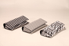 Three types of glasses case soft bag, is black and white rectangular irregular pattern,