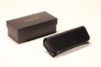 A black glasses box set, paper box and glasses case soft bag, LOGO and color can be customized