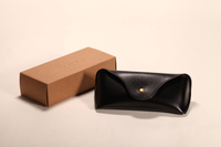 A glasses box set, kraft paper packaging, inside is leather glasses box, high-end grade