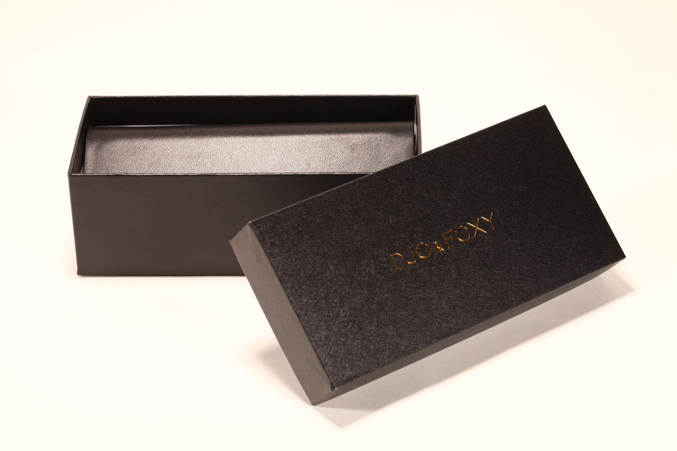 A black glasses box set, paper box and glasses case soft bag, LOGO and color can be customized