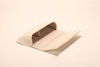 A milky white glasses box soft bag, fine workmanship