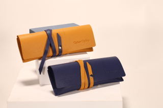 Two styles of leather glasses case, LOGO can be customized
