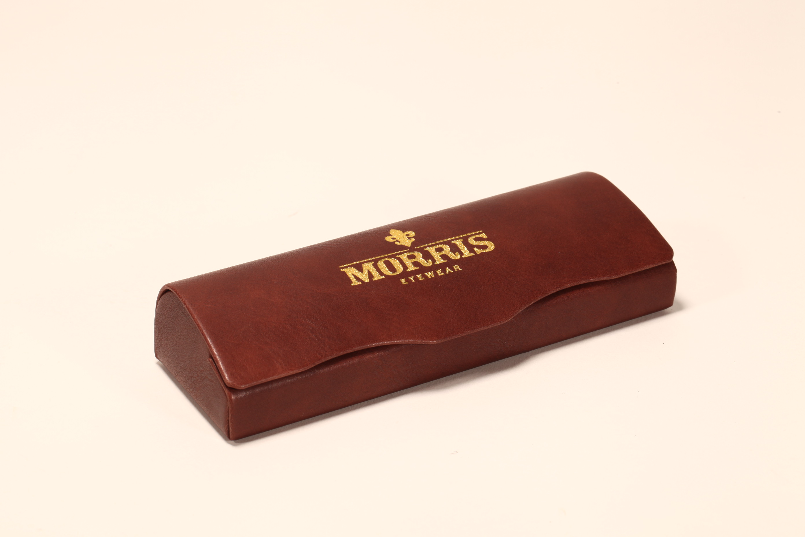 A brown wood grain glasses handmade box, fine workmanship
