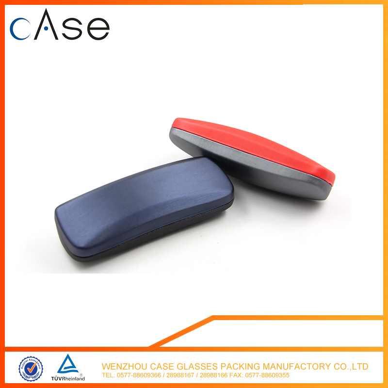 I6295 Wenzhou silver metal optical spectacle caseI6270 WenZhou Double colors PU reading iron glasses case