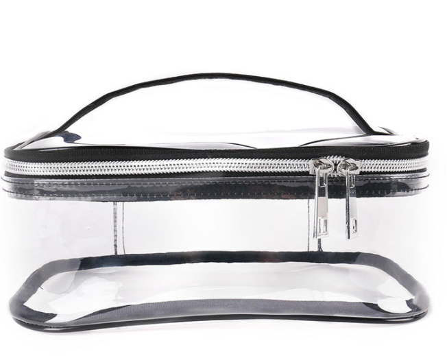 Environmentally friendly multi-function transparent tpu cosmetic bag Travel Large-capacity waterproof wash storage bag set of four