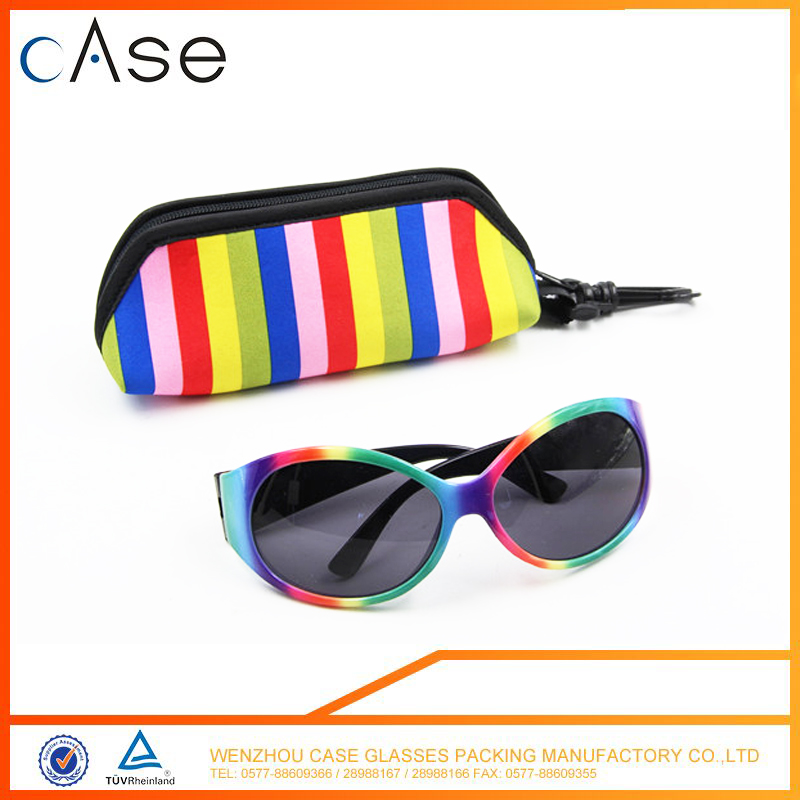 WENZHOU CASE soft diving cloth glasses case with zipper