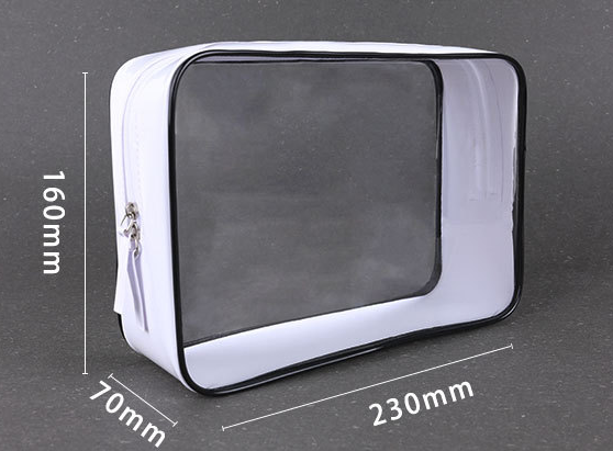 PVC cosmetics bag transparent waterproof PVC bag stereoscopic cosmetics gift bag portable travel receipt bag