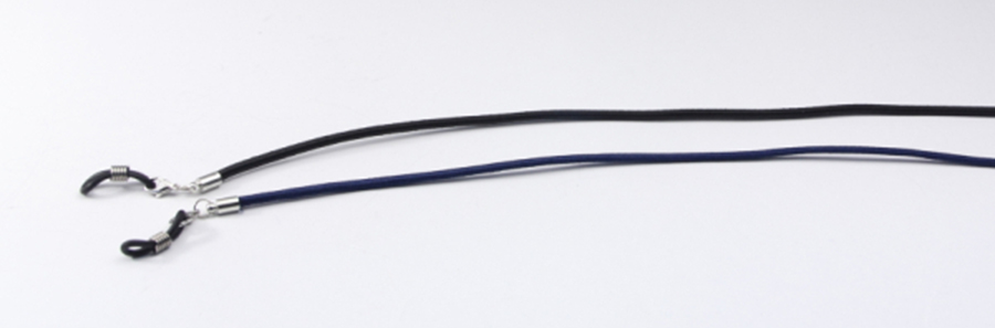 Black elastic rubber tube straps for sunglass
