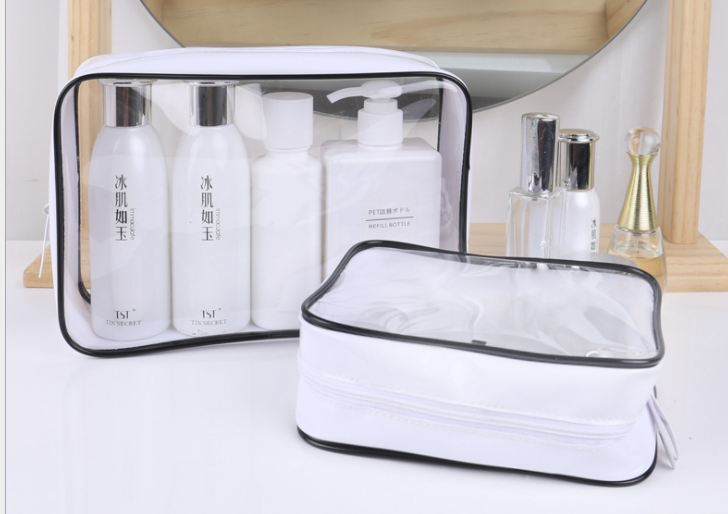 PVC cosmetics bag transparent waterproof PVC bag stereoscopic cosmetics gift bag portable travel receipt bag