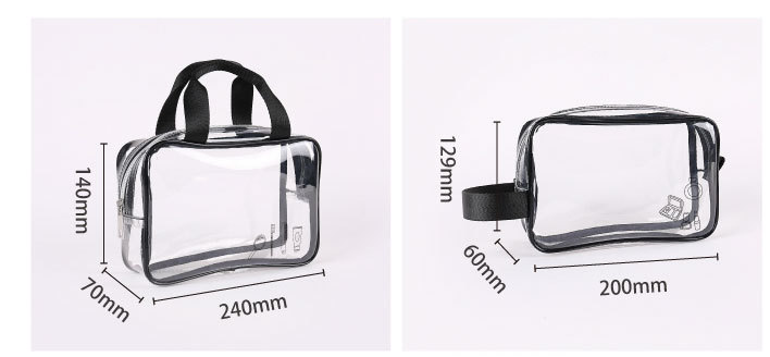 Environmentally friendly multi-function transparent tpu cosmetic bag Travel Large-capacity waterproof wash storage bag set of four