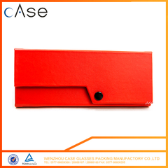Red folding optical case triangle