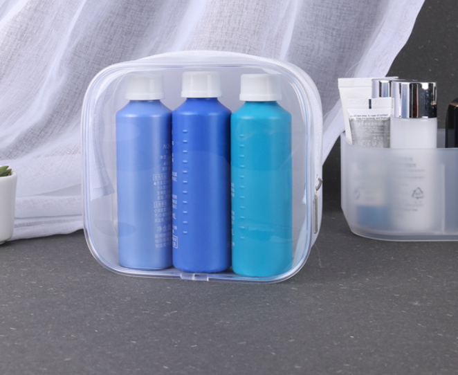 Transparent pvc cosmetic bag three-dimensional waterproof cosmetic bag sewing travel storage bag simple multi-functional cosmetic bag