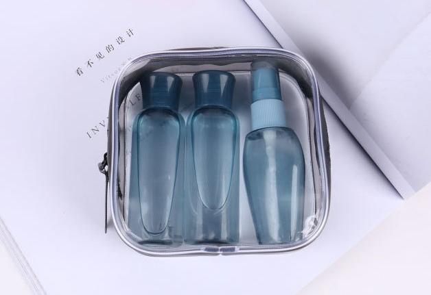Pvc zipper bag stereo transparent plastic bag daily necessities waterproof storage bag