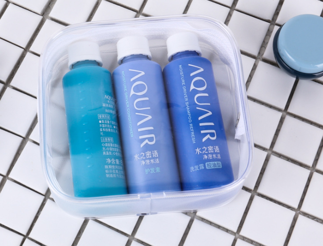 Transparent pvc cosmetic bag three-dimensional waterproof cosmetic bag sewing travel storage bag simple multi-functional cosmetic bag