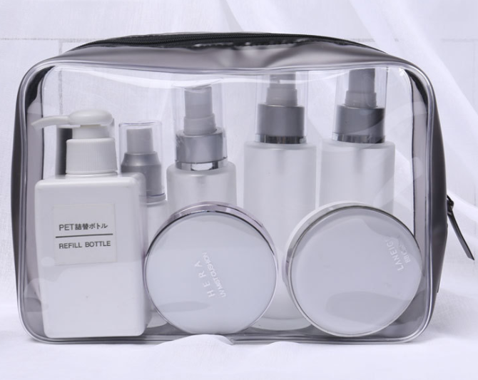 Transparent cosmetic bag pvc voltage waterproof travel storage bag large capacity wash pvc bag stereo makeup bag
