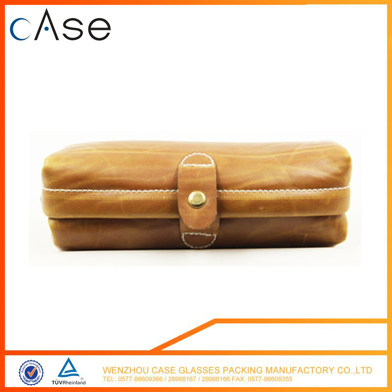 2017 Wenzhou Brown zipper designer soft sunglass cases