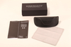 Glasses case set, including a paper box, an instruction manual, and a glasses cloth.