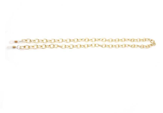 Gold glasses chain, aluminum