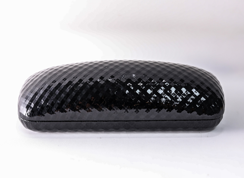2021 Glasses Case Sunglasses Case Black Printed in The Shape of A Diamond Grid