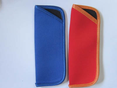 Colorful oblique chequer pattern glasses pouch F72