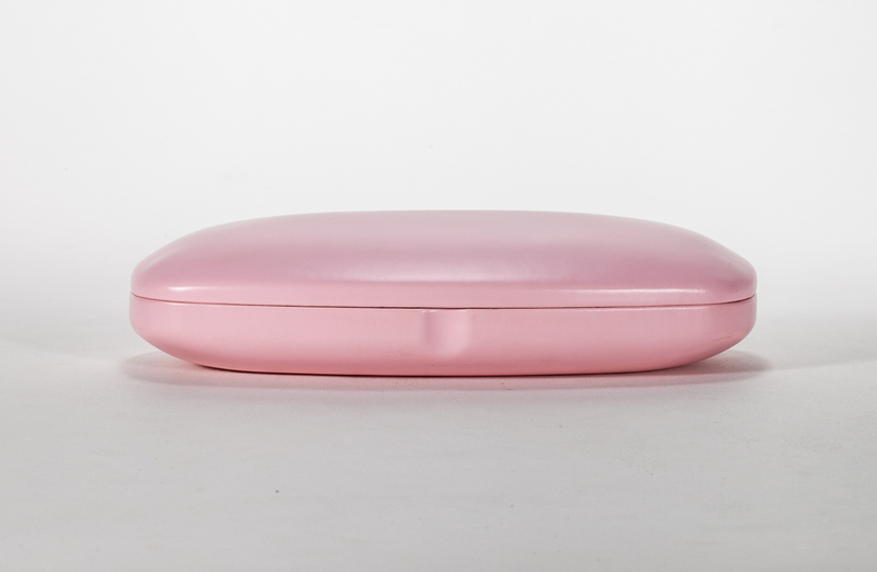 Sunglasses Case Hard Shell Pink Leather Eyewear Box