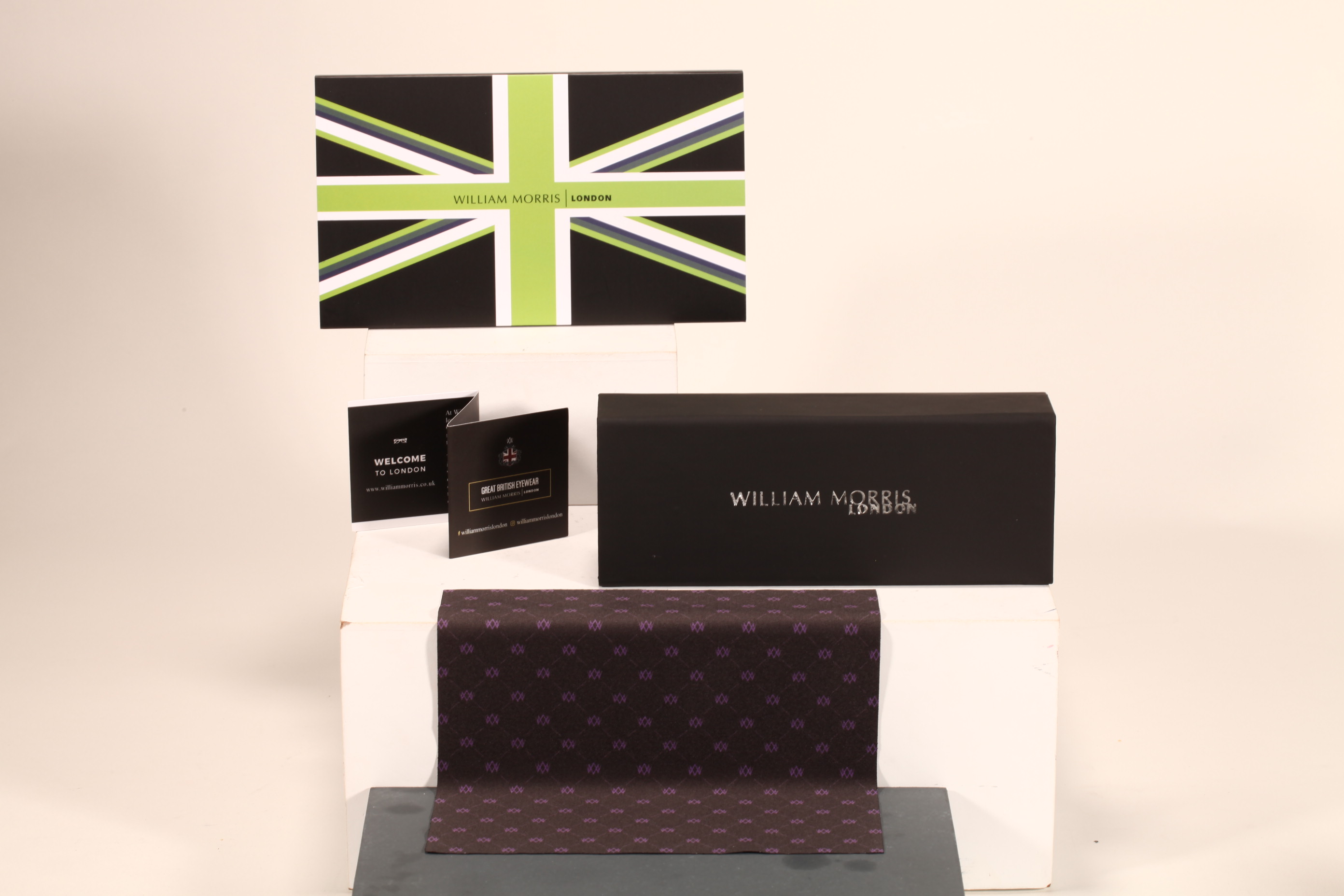 Glasses case set with lens cloth, folding glasses case, paper case