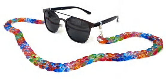 1 colored acrylic glasses lanyard