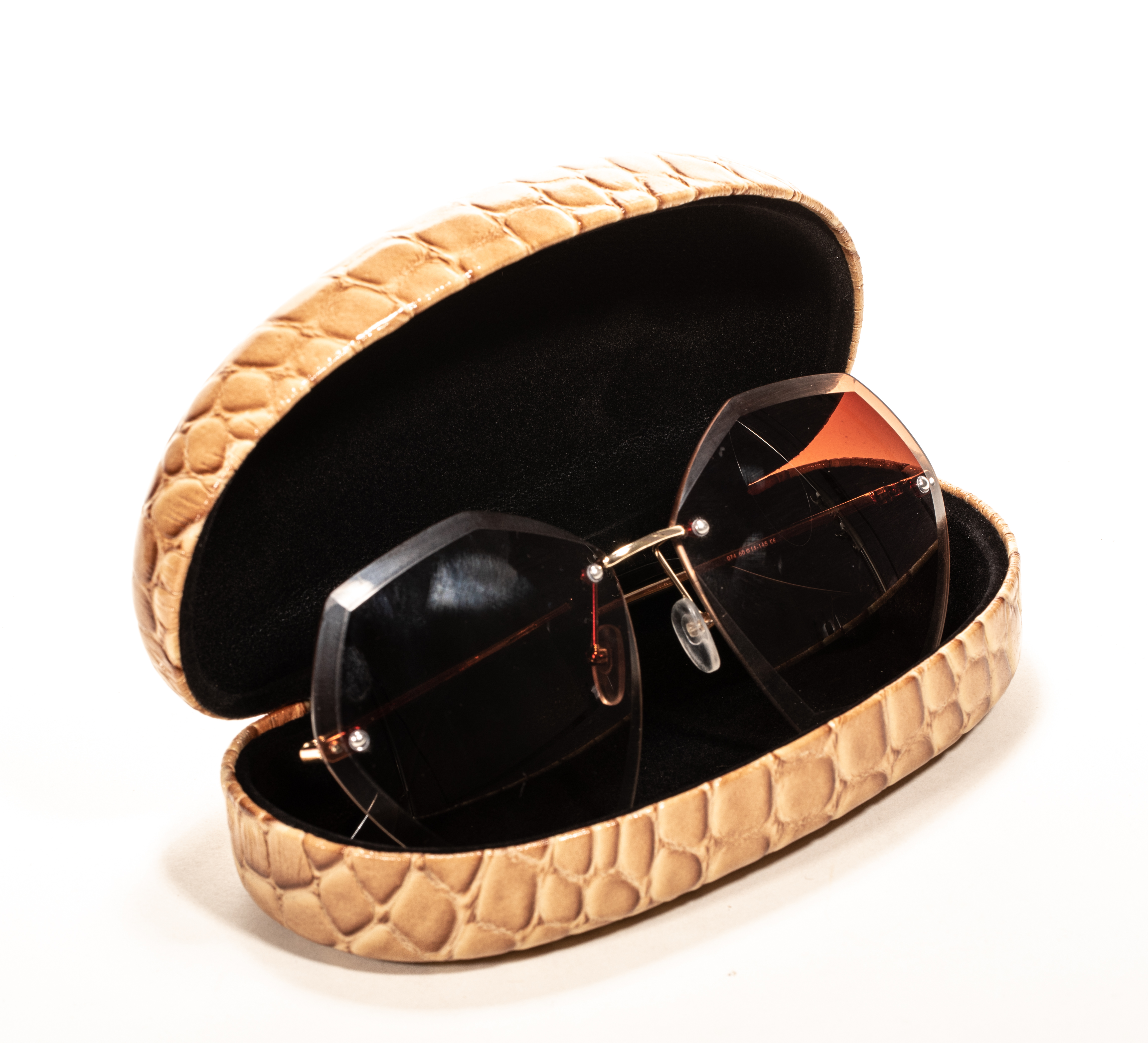 2021 Glasses Case Sunglasses Brown Wood Grain Glasses Case