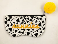 2021 Sunglasses, LOGO Printed, Zip Style, Pompon Embellished Glasses Soft Bag