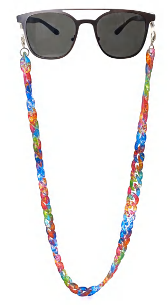 1 colored acrylic glasses lanyard
