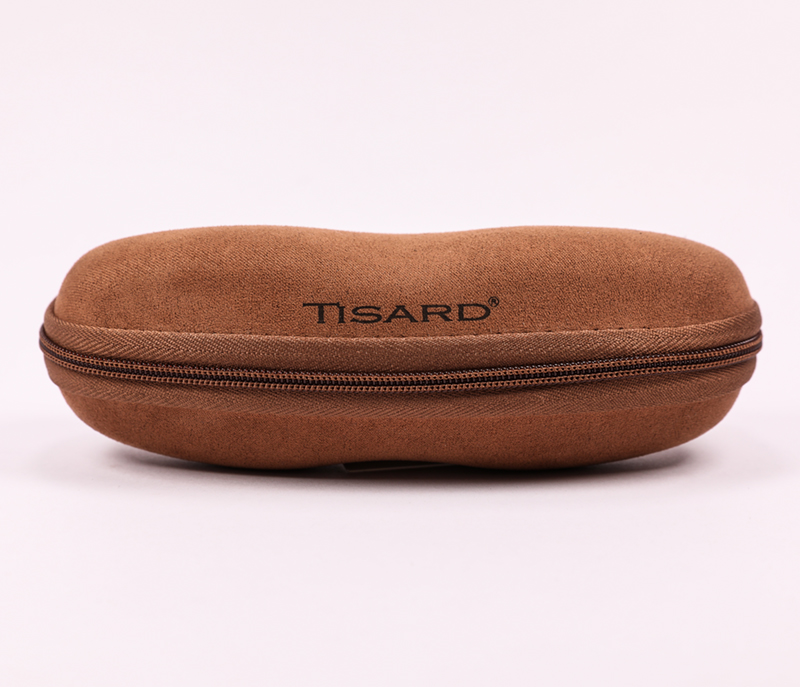 2021 GlASSES CASE A Brown Zip-close Eyeglass Case, Shaped Like A Peanut, Is Very Creative in Design