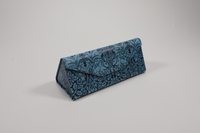Promotional Eyeglass Cases Triangle Folding Sunglass Case Brown Leather Eyewear Protective Case
