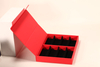 An elegant 8 - pair leather glasses display box, stylish and protective.