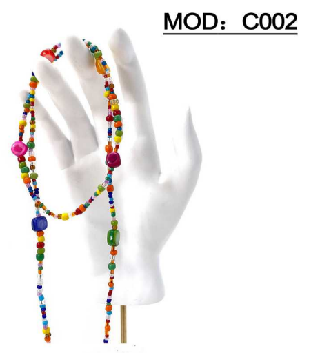 1 colored glass bead glasses lanyard chain