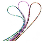 Three styles of glass bead glasses rope, practical