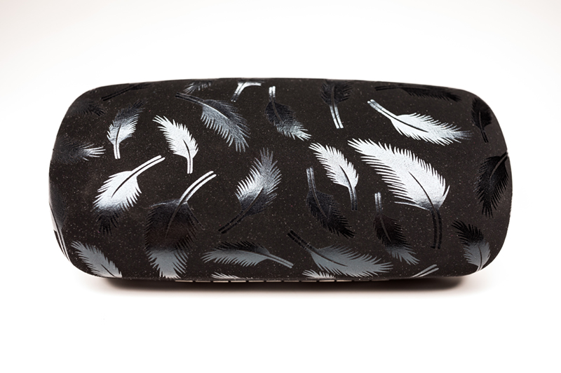 2021 Glasscase Sunglasses Four Types of Eyewear Cases Printed with Feather Patterns