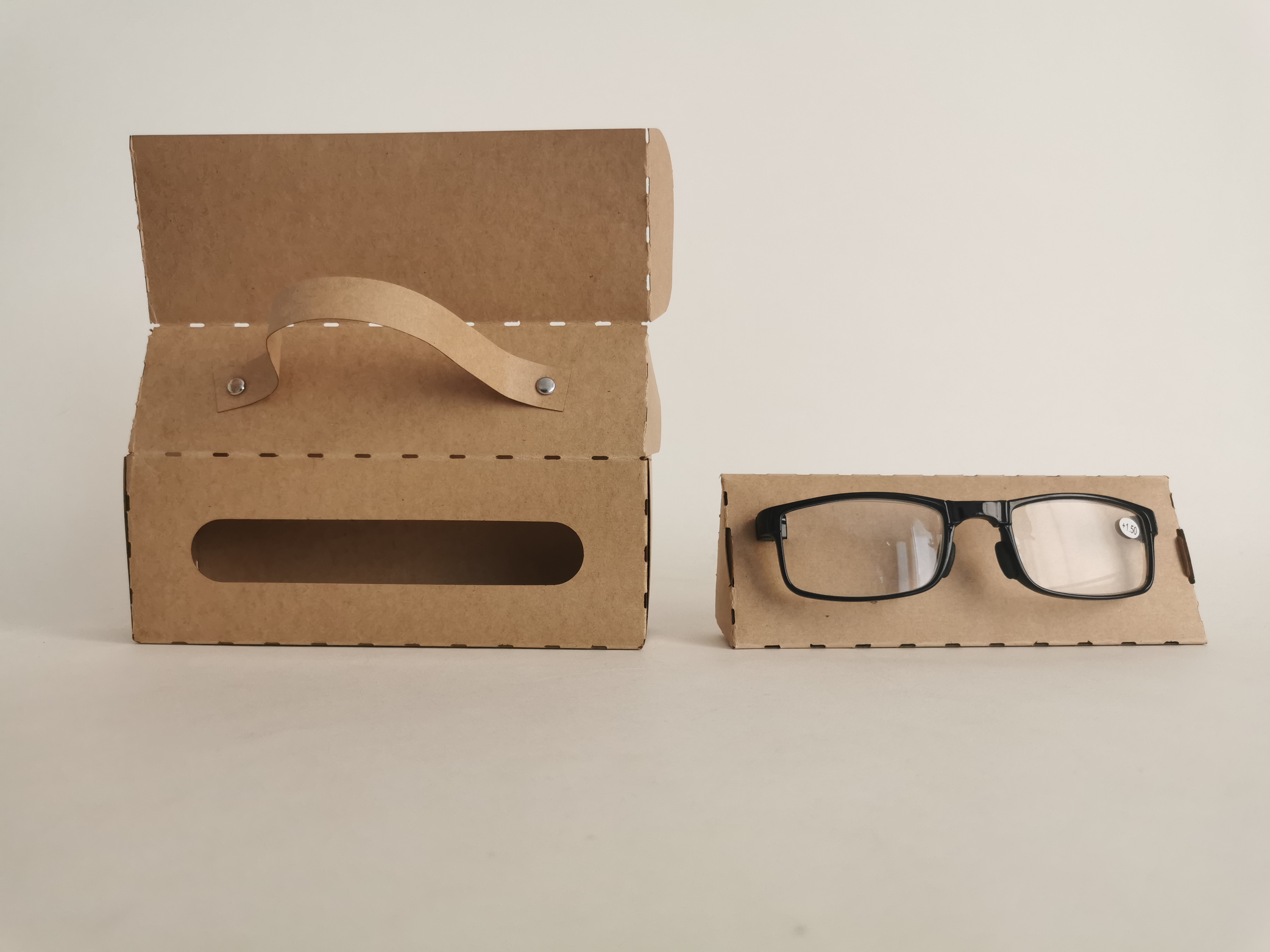 Cardboard Gift Boxes For Glasses With Handle Kraft Present Boxes for Birthday, Wedding, Anniversary