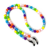 Mask chain decorated with colorful beads, dazzling colors